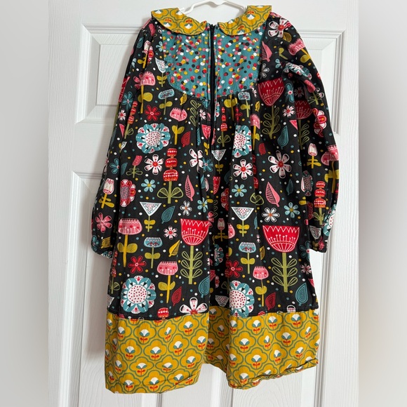 Jelly The Pug Black Floral Kids Dress - Picture 4 of 6